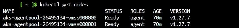 Nodes in an AKS cluster