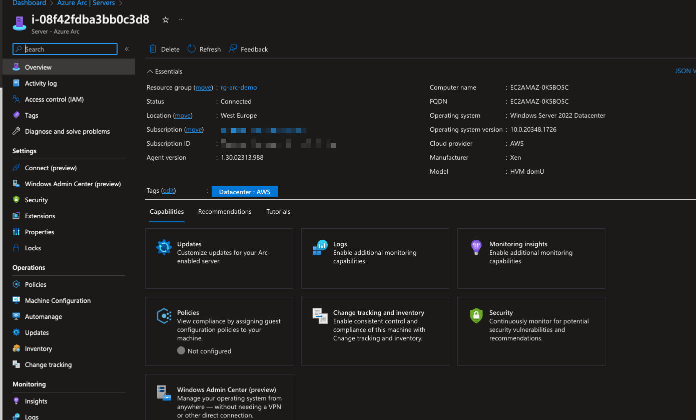 Azure Arc integration