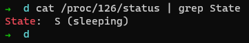 Fig. 4: State of a process using the /proc status file