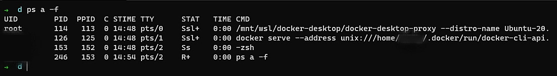 Fig. 2: ps command output