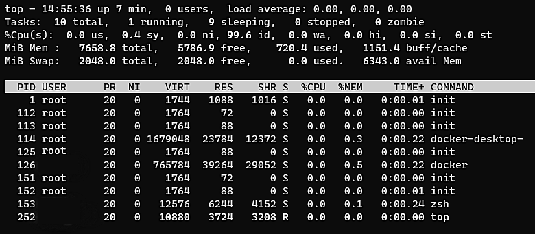 Fig. 3: top command output