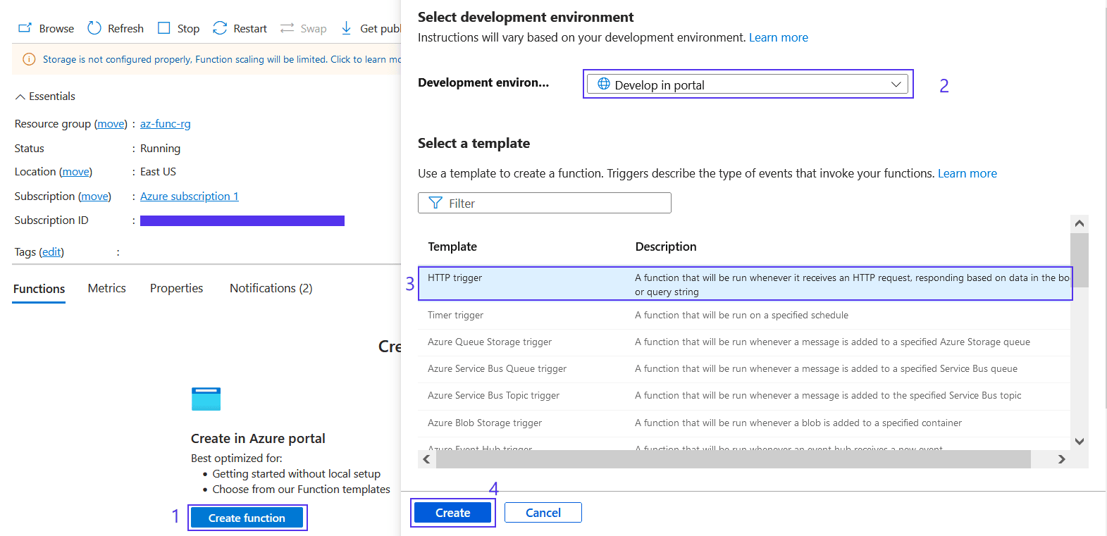 Creating an Azure Function