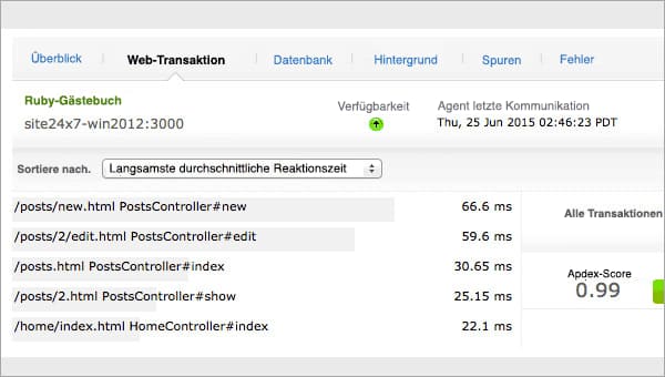 Web Transactions Monitoring