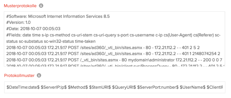 Field Split of IIS Logs