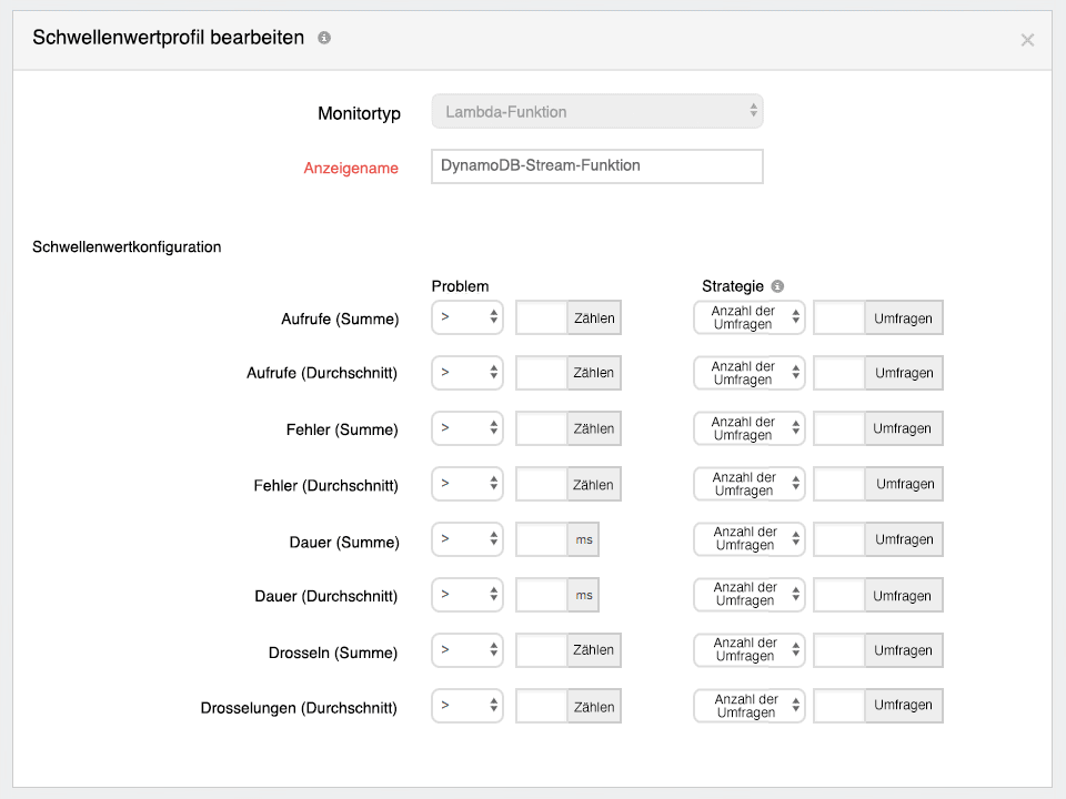 AWS Lambda monitoring