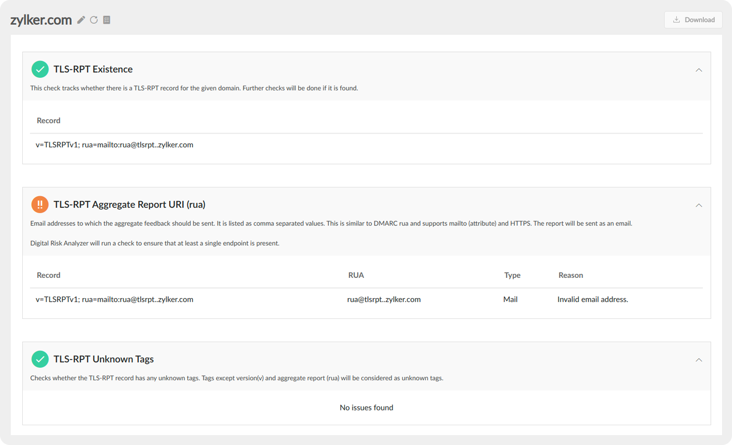 SMTP TLS reporting