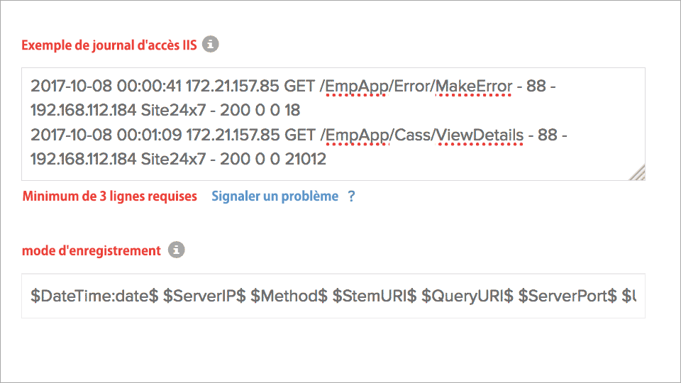 Field Split of IIS Logs