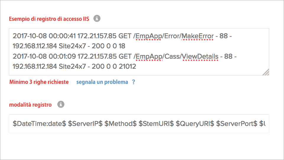 Field Split of IIS Logs