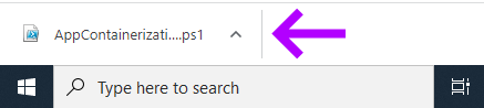 The App Containerization tool was downloaded