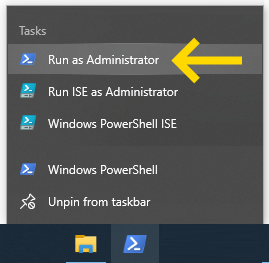 Select Run as Administrator