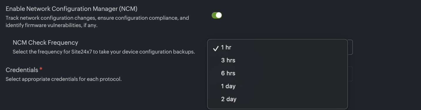 Optimizing NCM backup frequency