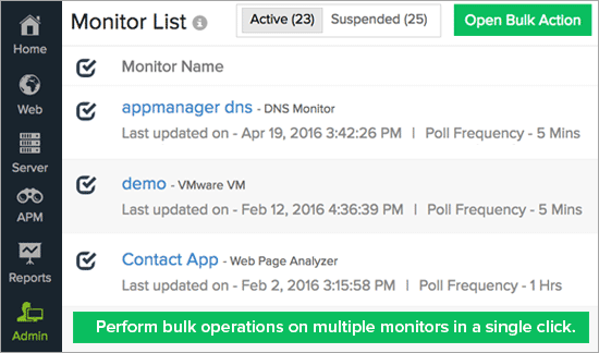 Perform bulk actions