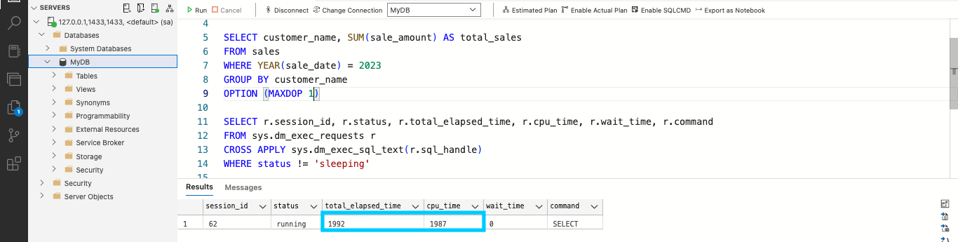 Disabling parallel execution