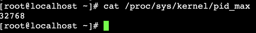 Fig 3: Maximum number of processes in a Linux system