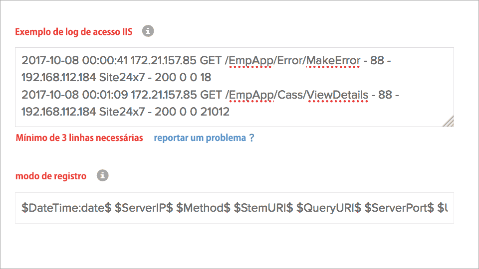 Field Split of IIS Logs