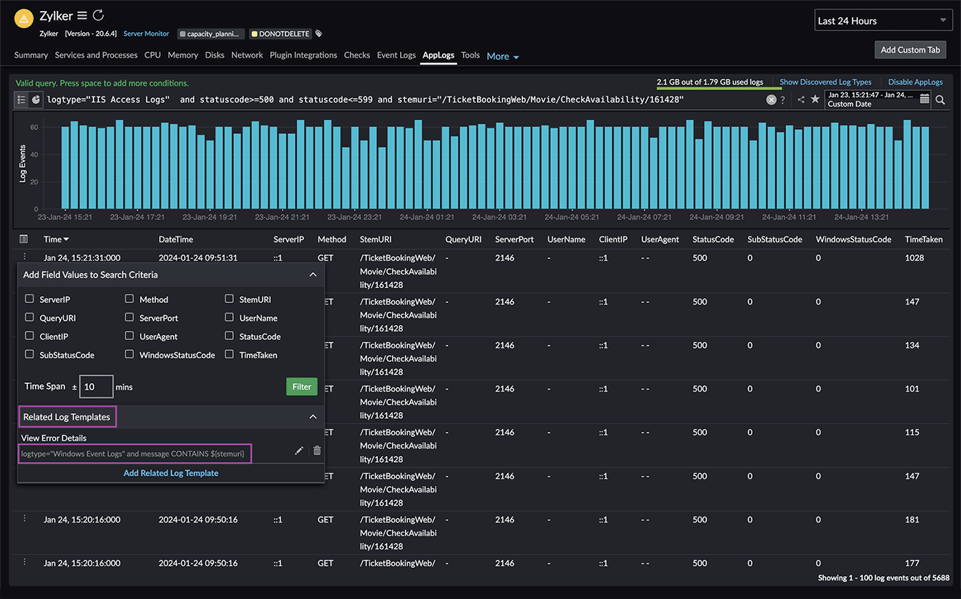 Related logs