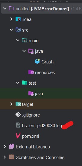 Screenshot showing fatal error log created in program directory